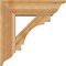 Ekena Millwork Merced Traditional Rough Sawn Bracket w/ Offset Brace, Western Red Cedar, 8"W x 26"D x 26"H BKT0806X26X26MRC01RWR - alternate 4